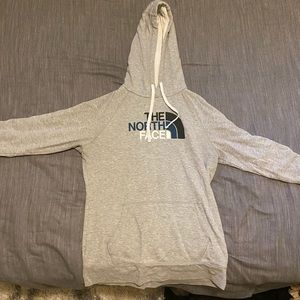 Gray North Face sweatshirt